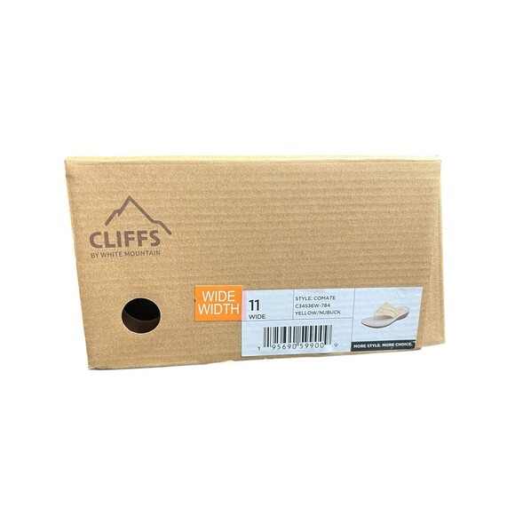 White Mountain Comate Women's Thong Sandals 11W Yellow  Spring Beach‎ Rhinestone - Picture 8 of 9